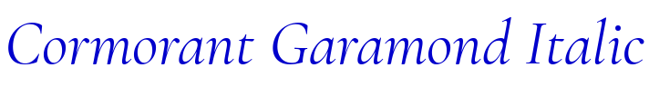 Cormorant Garamond Italic fonte